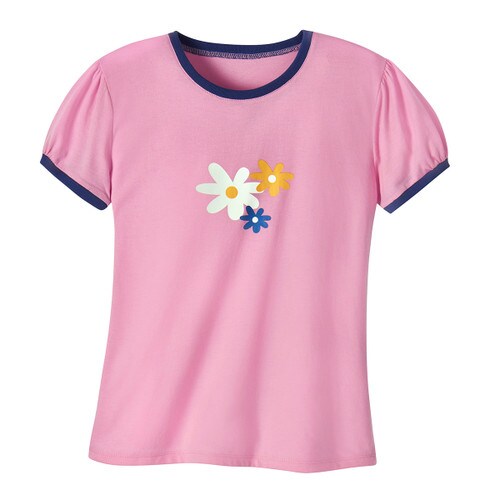 daisy puff sleeve t-shirt