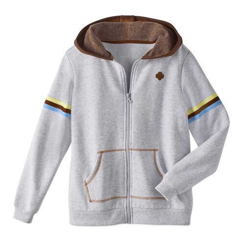 brownie zip up hoodie front view